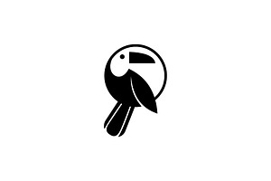 Bird Parrot Logo Vector Animal