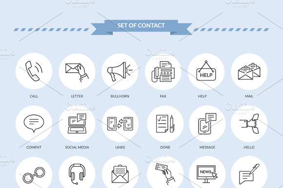 Contact Icon Set