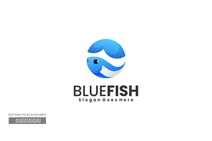 Blue Fish Gradient Colorful Logo, a Branding & Logo Template by ivan_artnivora