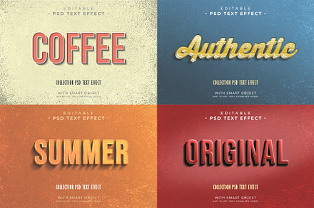 Vintage Retro Text Effect PSD, a Brushes & More by Antproject