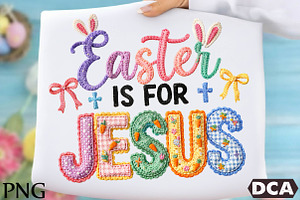 Crochet Easter Is For Jesus png, an Illustration by DreamCafeArt