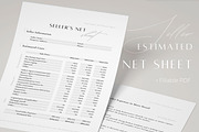 Seller's Estimated Net Sheet, a Marketing Template by ZoaniDesign (Thumbnail 1 of 9)