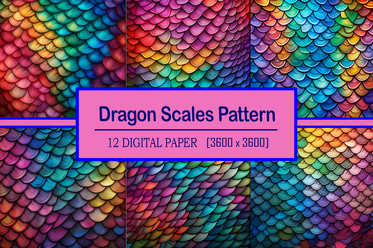 Dragon Scales Pattern, a Pattern Graphic by Printable Treasure (Photo 1 of 6)