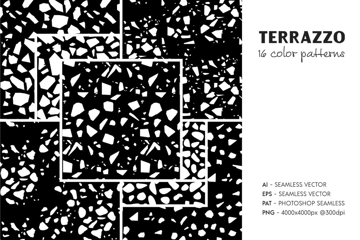Terrazzo Seamless Patterns, a Pattern Graphic by Pulpixel Design (Photo 4 of 14)