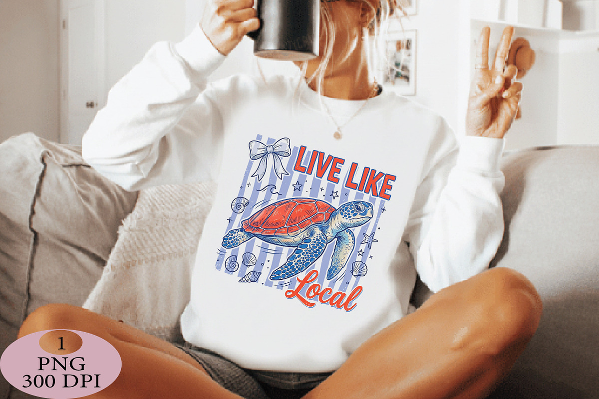 Retro Summer Sarcastic Beach Turtle, an Illustration by Daily.Designs (Photo 4 of 5)