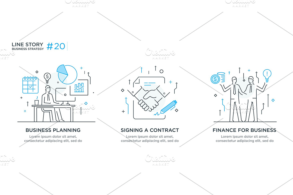 Set of illustrations concept with, a Finance Illustration by turbodesign