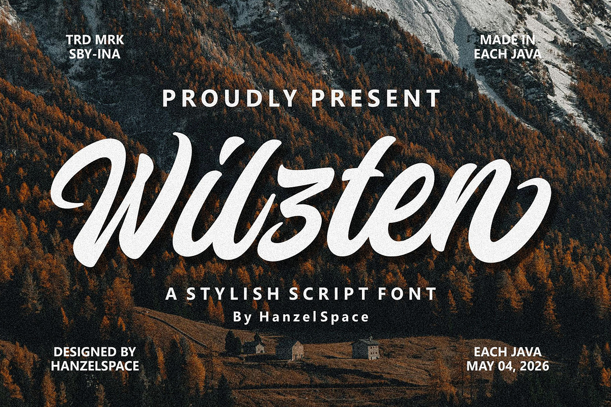 Wilzten – A Stylish Script Font, a Script Font by HanzelSpace Studio (Photo 1 of 7)