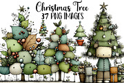 Christmas Tree Clipart, an Illustration by DreamArtGraphic (Thumbnail 1 of 5)