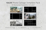 10x20 Photo Collage Template Pack, a Marketing Template by Loveurstyle Designs (Thumbnail 1 of 5)