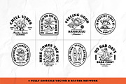 Surf Club Cartoon Collection, an Illustration by cd-design.co (Thumbnail 2 of 8)