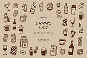 DRINKS Illustrations | Bar Icons, a Food Illustration by Crocus Paperi (Thumbnail 1 of 7)