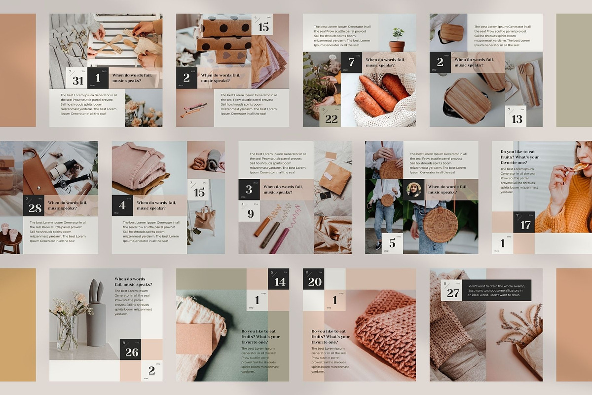 Instagram Calendar Post Templates, a Social Media Template by Keikoya (Photo 7 of 13)