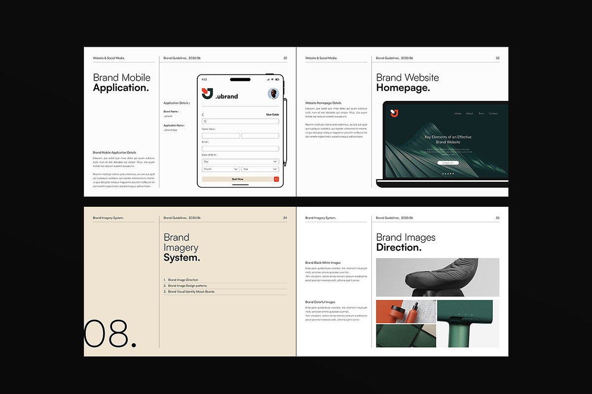 Brand Guidelines Template Landscape, a Brochure Template by DesignCrest (Photo 14 of 21)