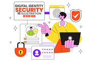 10 Digital Identity Security, a Technology Illustration by denayunebgt (Thumbnail 1 of 4)