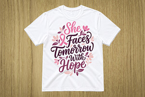 Breast cancer warrior t-shirt design