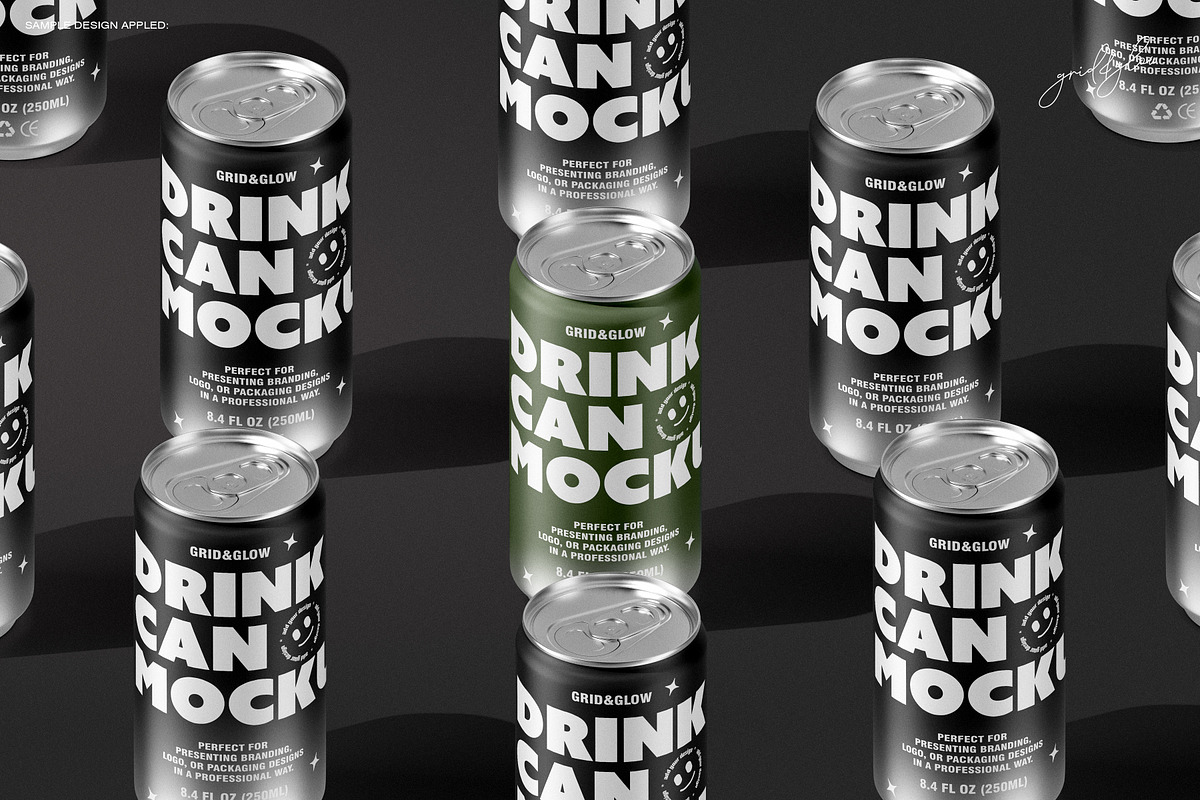 Drink Sleek Can - 8.4oz / 250ml, a Packaging Mockup by Grid&Glow (Photo 2 of 7)