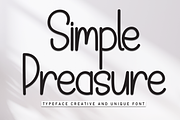 Simple Preasure | Script Font, a Script Font by Scratchones (Thumbnail 1 of 8)