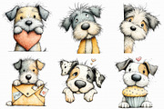 Funny Valentine Peeking Dog Clipart, an Illustration by Libby Wishes (Thumbnail 9 of 9)