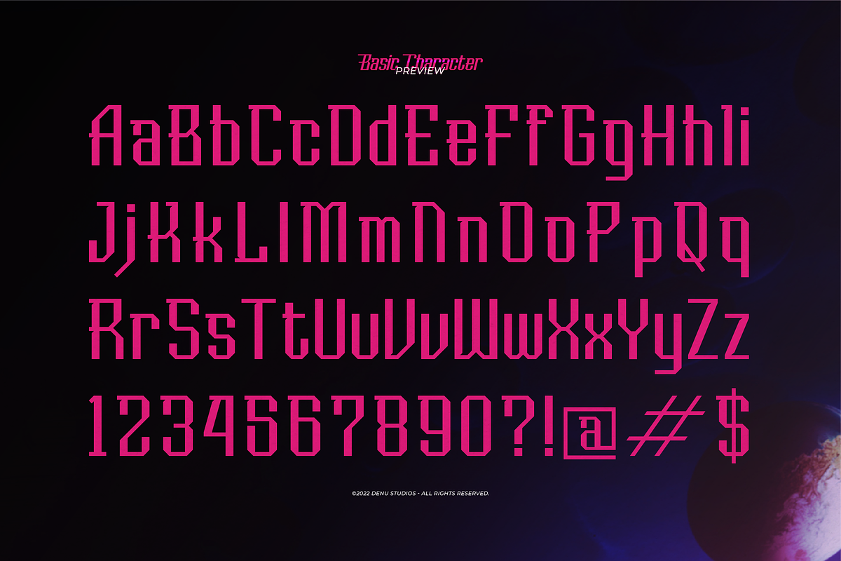 Galaxy Aura | Cyber Condensed Font, a Sans Serif Font by Denustudios (Photo 10 of 12)