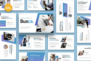 Busca - Business Case Study GSlides, a Presentation Template by Fit-tee