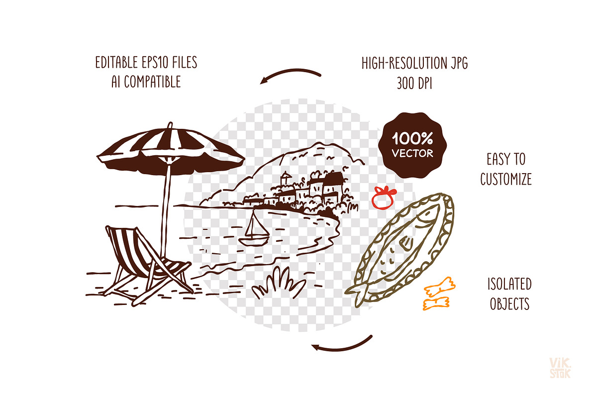 Mediterranean Food & Landscape, an Object Graphic by vik.stock (Photo 8 of 8)