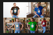Grown Men's T-Shirt Mock-Up, a Shirt Mockup by Freeman Studio (Thumbnail 6 of 13)