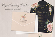 Blush Pink All-In-One Wedding Invite, an Invitation Template by by creative paper (Thumbnail 1 of 4)