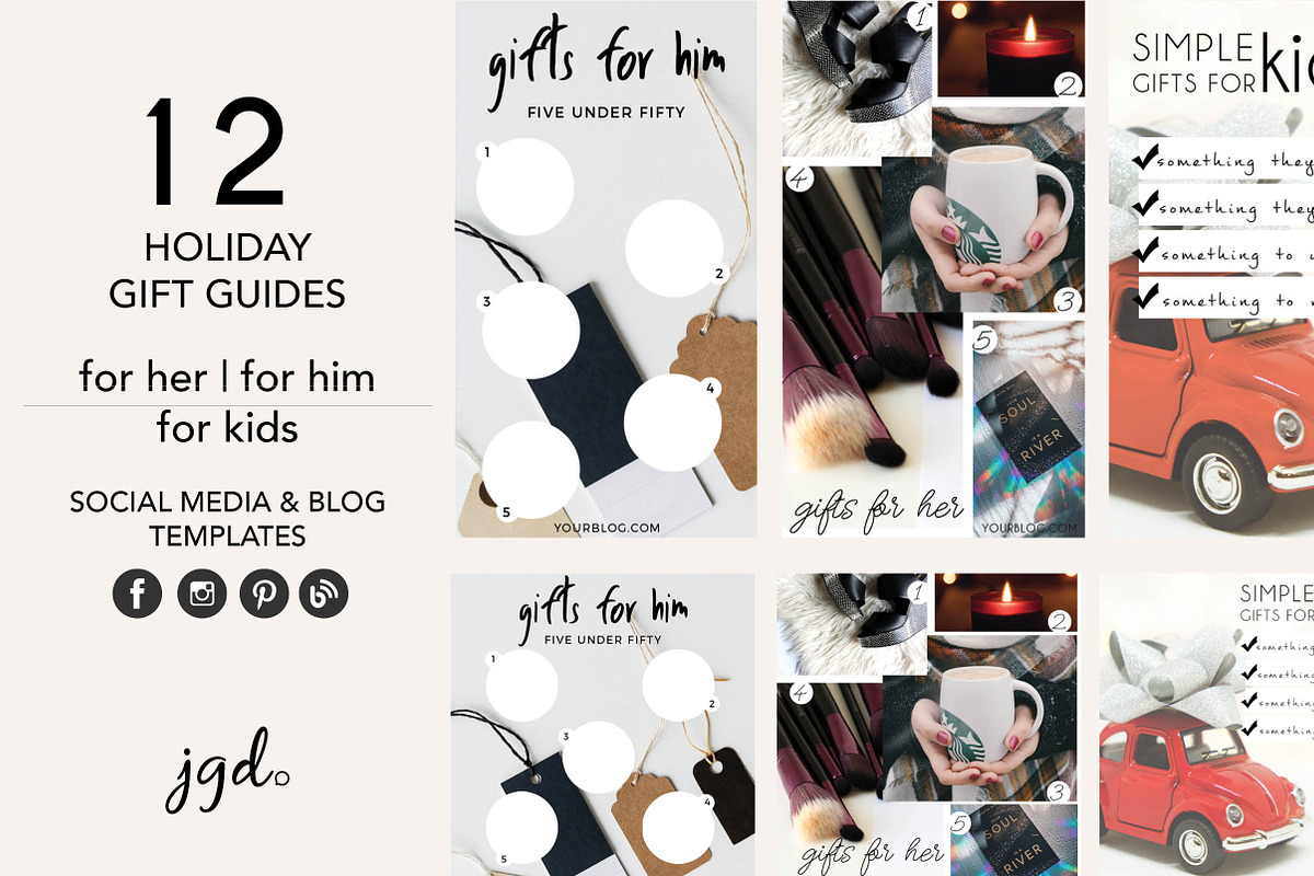 Holiday Gift Guide Social Bundle, a Social Media Template by jgdigital.co designs (Photo 1 of 13)