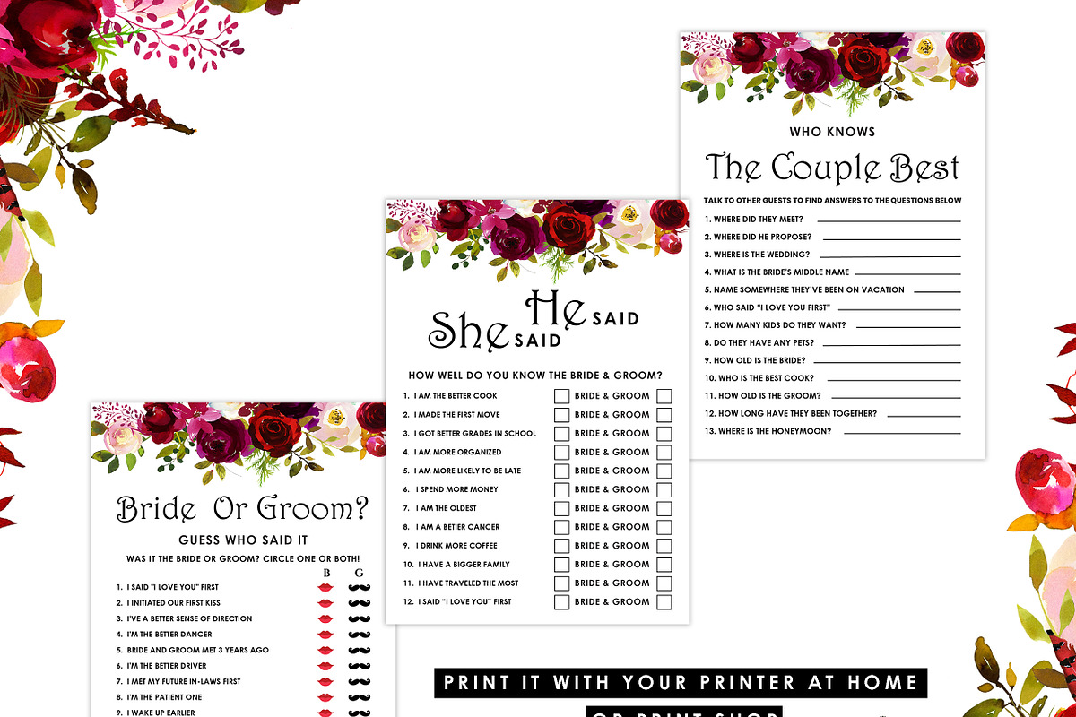 Bridal Shower Games, Set of 12, a Graphic by Wow Designs (Photo 2 of 5)