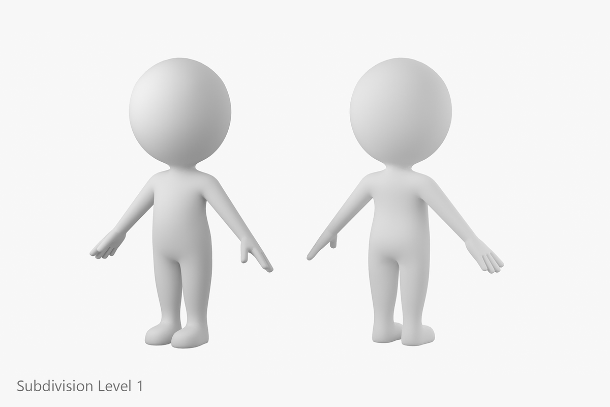 Cute Stickman In A-Pose CAT Rig, a Characters & Person 3D Model by VK Studio (Photo 14 of 19)
