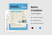 4 Retro Creative Invoice Template V1, a Print Template by twinstd (Thumbnail 3 of 4)