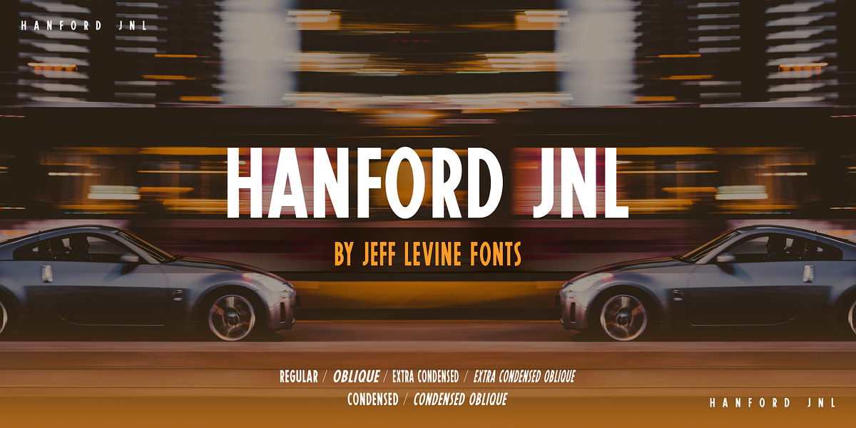 Hanford JNL, a Sans Serif Font by Jeff Levine Fonts