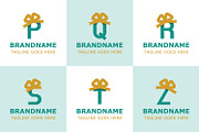 Letter P Q R S T Z Gift Logo Set, a Branding & Logo Template by Pray Art Design Studio (Thumbnail 1 of 2)