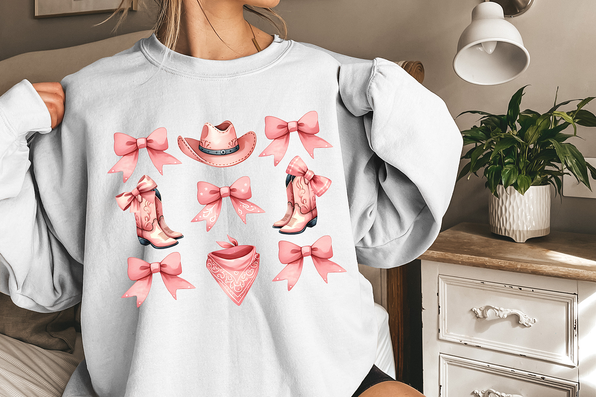 Coquette Cowgirl PNG Pink Ribbon, an Illustration by SharpMarketplace (Photo 8 of 8)