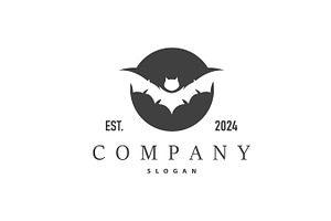 Bat logo design simple halloween, a Branding & Logo Template by Maylianaw28