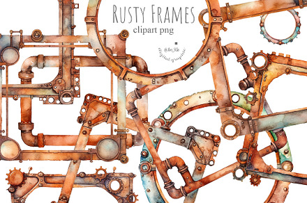 Rusty Metal Frames Clipart, an Object Illustration by TheCuteShop