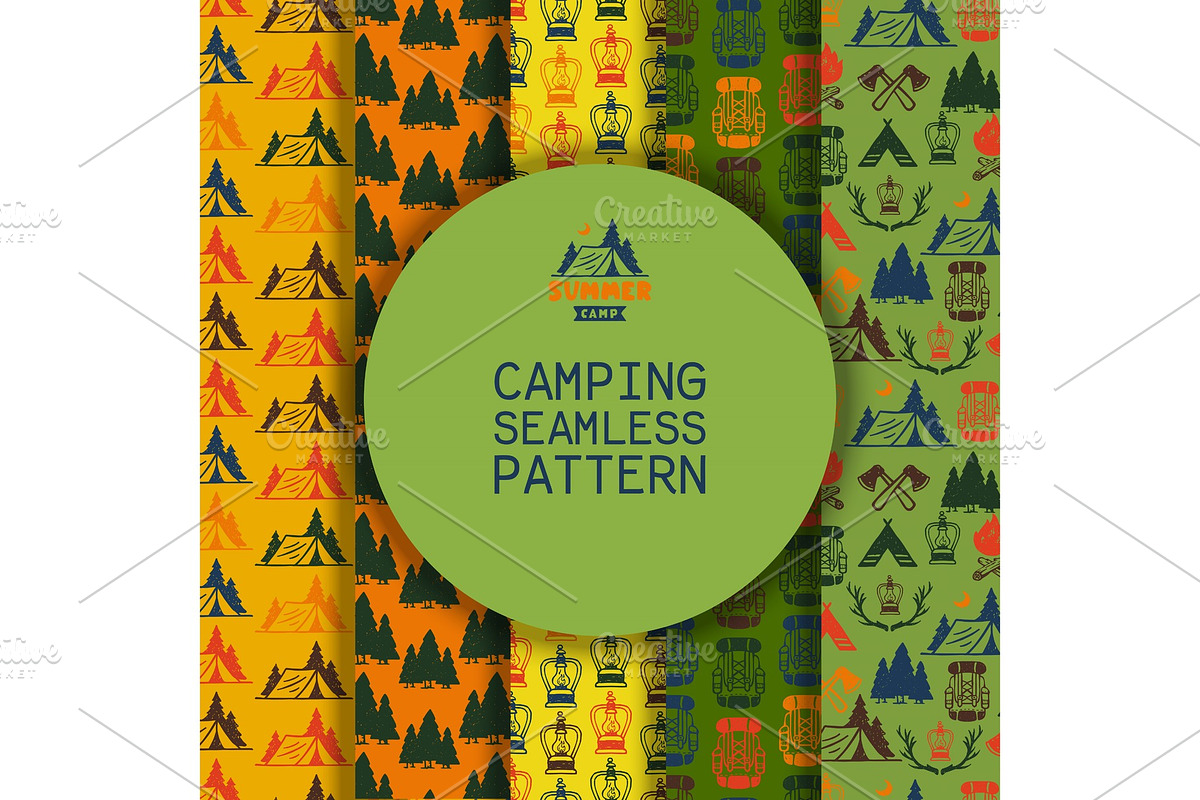 Camping outdoor activities vector, an Illustration by VectorsBang