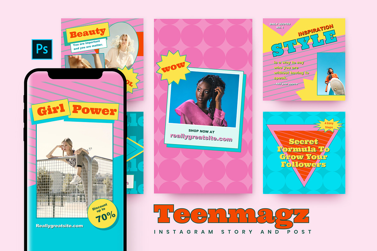 Teenmagz - Instagram Stories & Post, a Social Media Template by MYDesign (Photo 1 of 5)