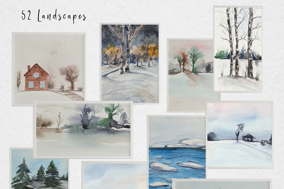 Winter Landscapes, a Seasonal Illustration by Design X0 (Photo 3 of 16)