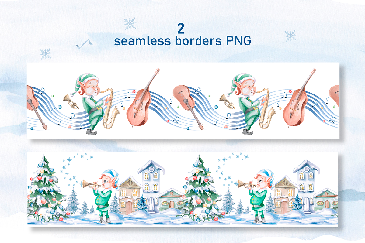 Christmas Elves-Musicians, a Seasonal Illustration by SvetLana (Photo 11 of 13)