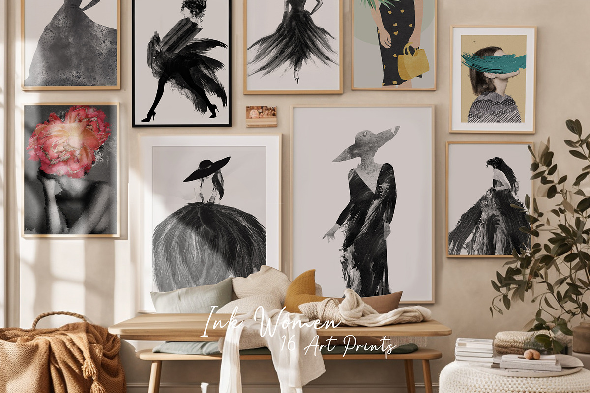 Abstract ink beauty print, a Decorative Illustration by Muzi pear studio (Photo 1 of 10)