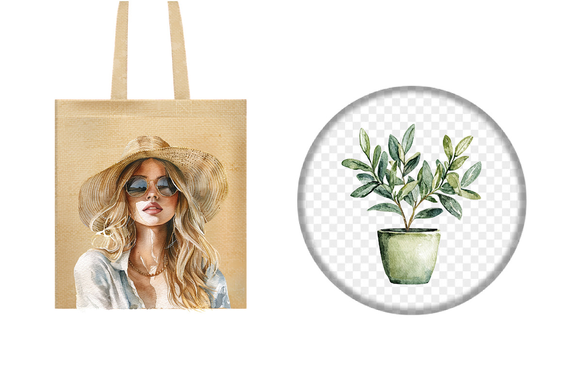 Watercolor Coastal Summer Clipart, an Illustration by Design Market (Photo 5 of 5)