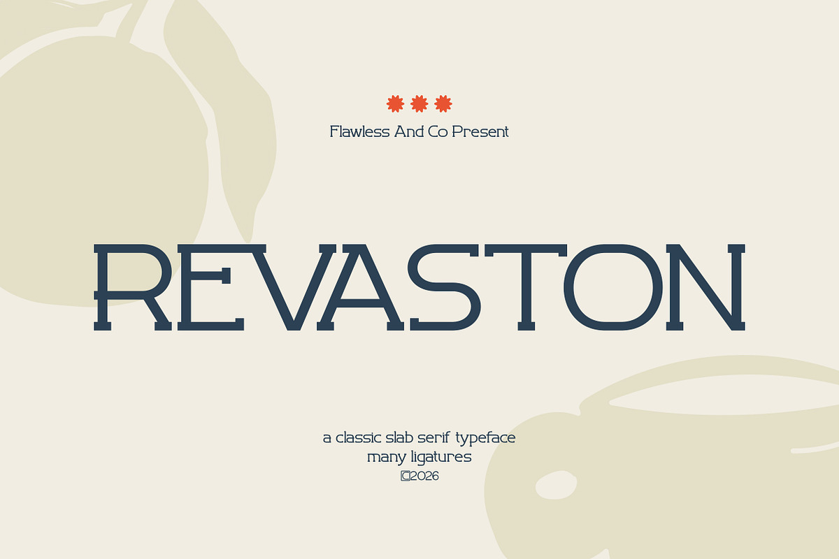 Revaston - Classic Slab Serif Font, a Slab Serif Font by Flawless And Co (Photo 1 of 10)