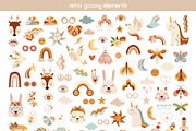 Retro groovy baby collection, a Seasonal Illustration by JulzaArt (Thumbnail 3 of 12)
