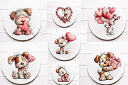 Whimsical Valentine Dog clipart, an Illustration by Designworld (Thumbnail 2 of 6)