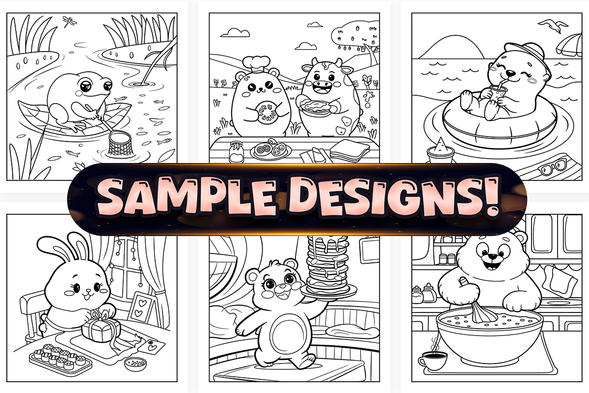 Bold Easy Dreamy Days Coloring Pages, an Animal Illustration by Craftsbeefy (Photo 3 of 4)