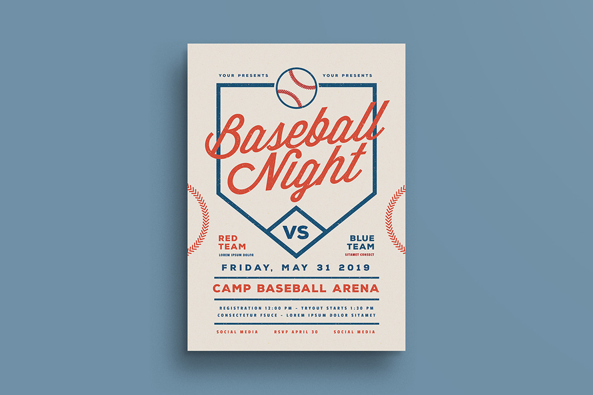 Baseball Night Flyer, a Flyer Template by Guuver (Photo 1 of 3)