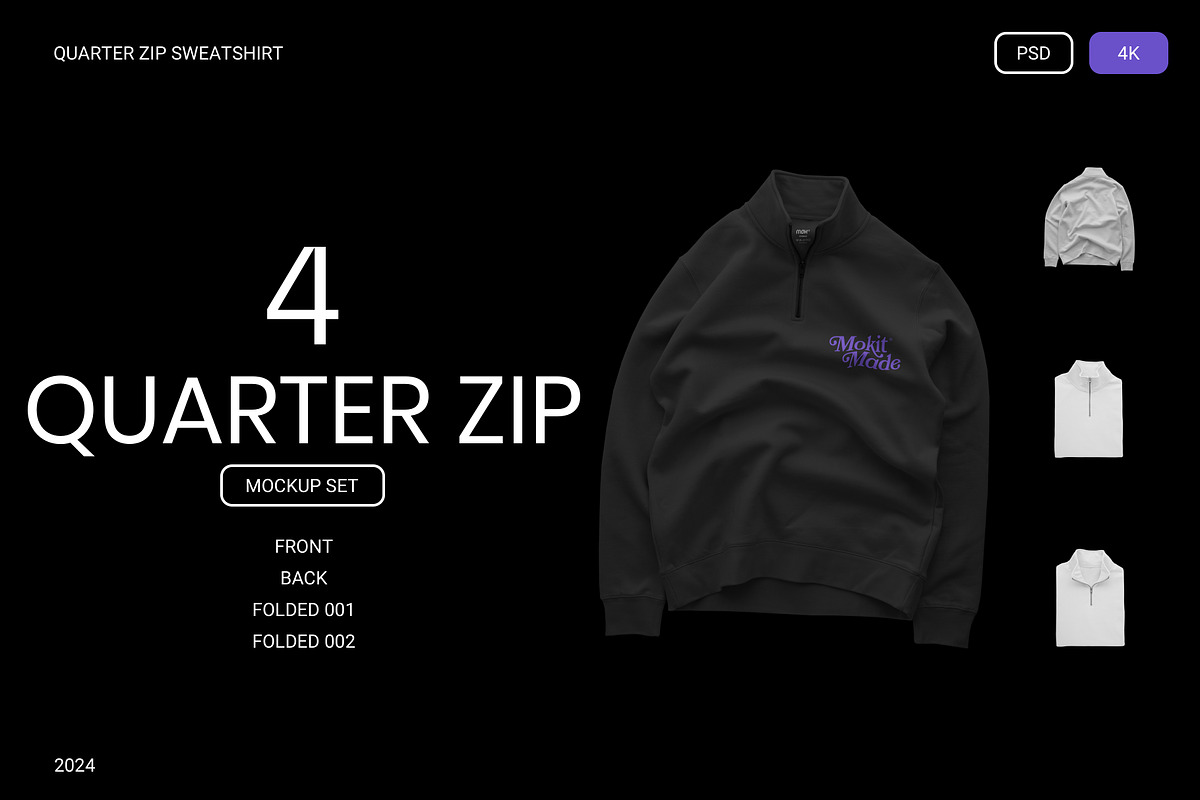 MOKITUP: Quarter Zip Mockup, a Hoody Mockup by MOKITUP (Photo 1 of 6)