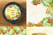 Vegetables Watercolor clip art, a Food Illustration by Farida Bik (Thumbnail 9 of 12)