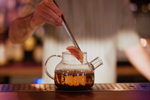 Tea making hot citrus drink barman aroma beverage, a Food & Drink Photo by Photo Drive Studio